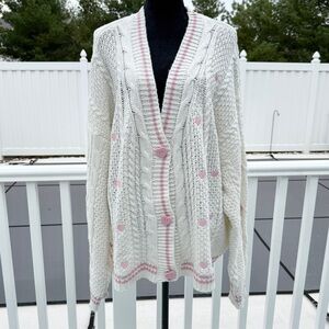 Taylor Swift Lover Album Cardigan Pink Off White Limited Edition Size 3XL/4XL